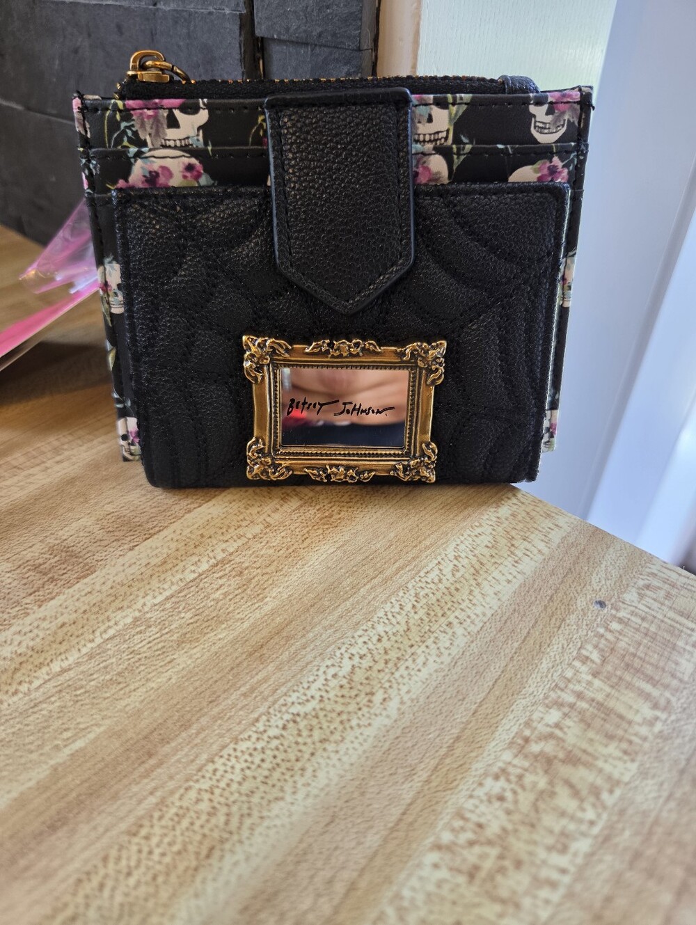 Betsey Johnson NWT Halloween Mirror Compact Wallet